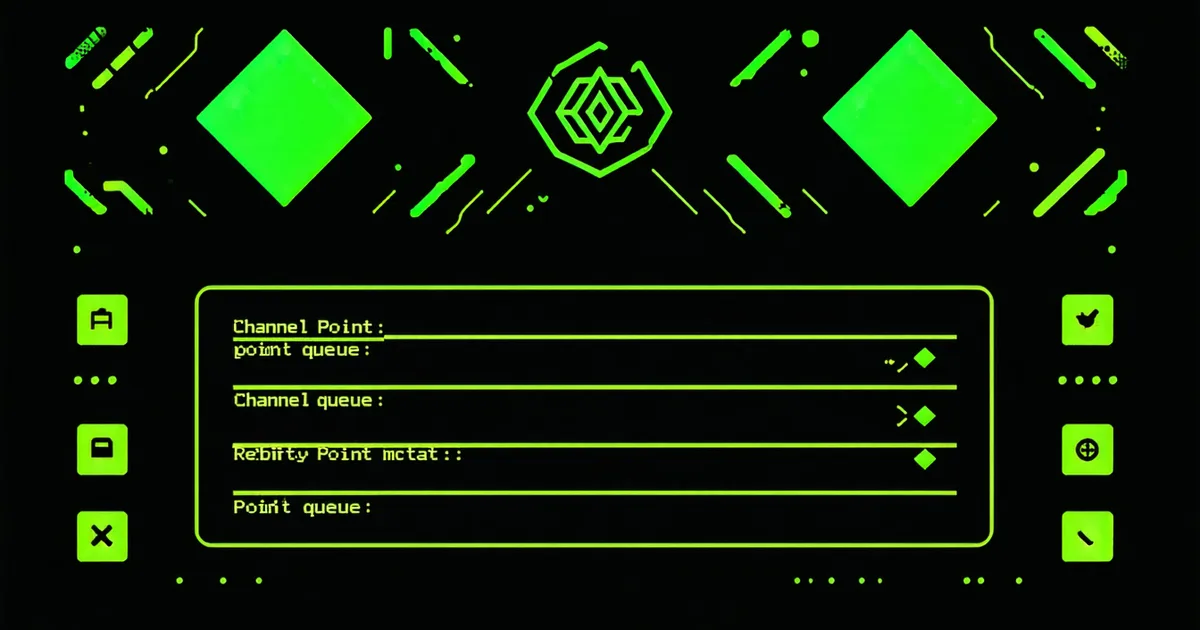 Blog cover: channel point redemption queue interface illustration