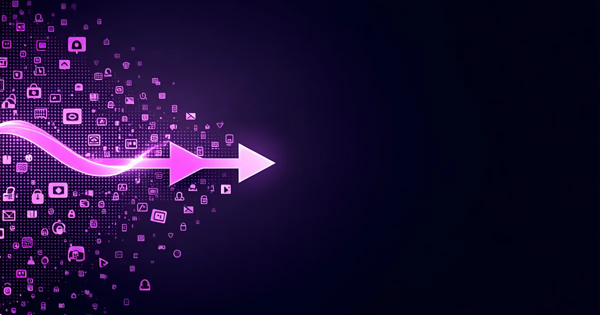 Blog cover: raid wave of viewers illustrated as abstract network influx pattern